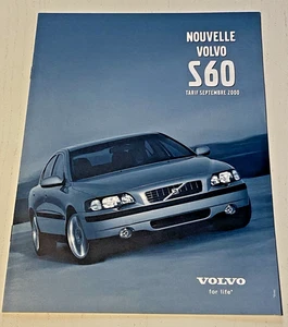 Brochure de Vente  VOLVO S60  - Septembre  2000 - Bel Etat. - Picture 1 of 6