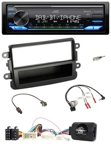 JVC Bluetooth DAB USB Lenkrad Autoradio für Dacia ab 2012 schwarz - Bild 1 von 11