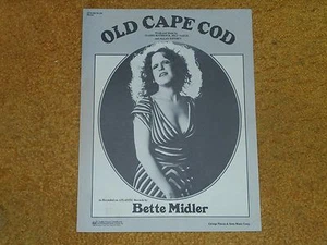 BETTE MIDLER sheet music OLD CAPE COD (1976) 3 pages (VG+ shape) - Picture 1 of 2