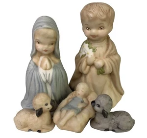 Belén María José Niño Jesús Oveja De Colección 1979 Porcelana 5 Piezas Firmado Usado en Excelente Condición - Imagen 1 de 10