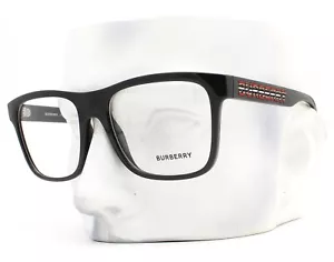 Burberry Brille Glasses B 2353 3001 Polished Black Stripe Logo 55mm mit Etui - Bild 1 von 9