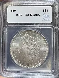 1880 Morgan Silver Dollar ICG BU Quality IDC Verified - Picture 1 of 2