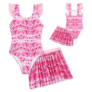 Costume da bagno bambina costume da spiaggia costume da bagno manica volante costume da bagno - Foto 1 di 17