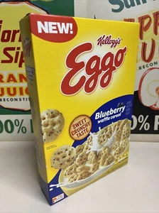 2020 Kellogg’s Eggo Blueberry Waffle Cereal 8.8 oz Full Box Factory Sealed - Picture 1 of 3