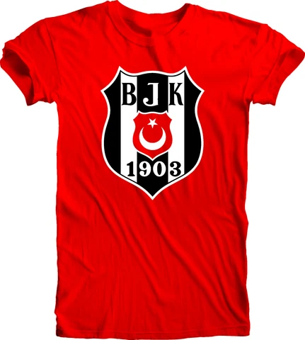 Besiktas JK Soccer Football Men's T Tee Shirt Handmade Team Sports Red Futbol s Cover