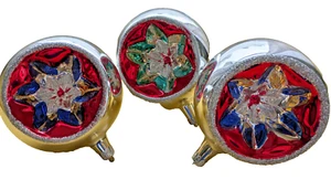 3 große 4" Einzug Ornamente Kugel Glas Glitzer Glimmer Polen kleinere Mängel - Bild 1 von 4