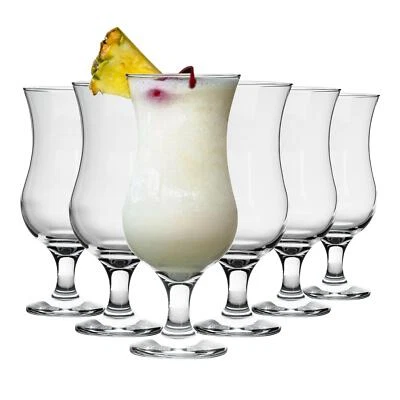 6x Fiesta Pina Colada Glasses Summer Party Cocktail Drinking Glassware 460ml - image 1 of 4