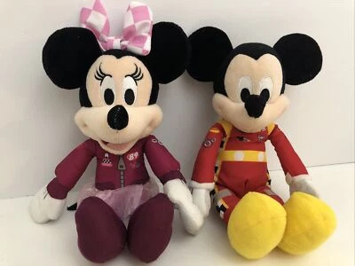 Mickey and Minnie the Roadster Racers Plush Lot of 2 Disney JR - Image 1 of 4
