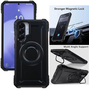 For Samsung Galaxy A36 5G Lens Stand Holder Case Shockproof Magnetic Phone Cover - Picture 1 of 15