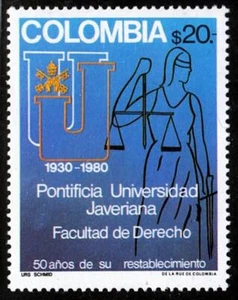 👉 COLOMBIA 1980 UNIVERSITY LAW FACULTY ARMS SC#887 MNH 🌸🌸 - Picture 1 of 1