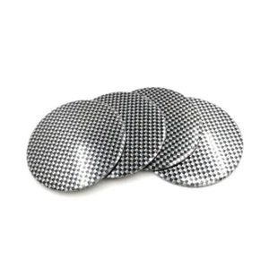 4pcs Carbon Fiber 50/56.5mm Car Wheel Center Hub Cap Decal Sticker Universal - Picture 1 of 7