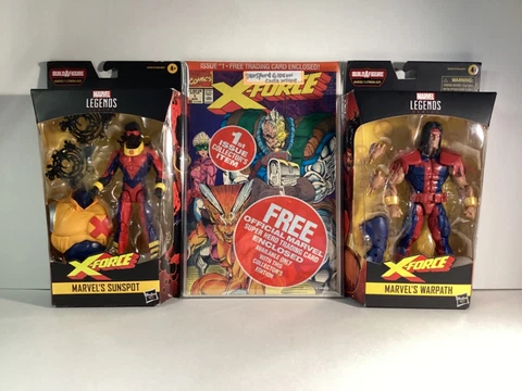 X-FORCE MARVEL LEGENDS LOT OF 2 FIGURES & FREE X-FORCE #1D COMIC BOOK NM 9.4 Cover