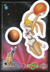 Tarjeta Stick-Ons Space Jam serie 2 1997 Cosmic Showdown CS11 Lola Bunny - Imagen 1 de 2