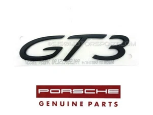 Insignia trasera original con guión emblema Porsche "GT3" en negro 991 GT3 99155925190 - Imagen 1 de 1