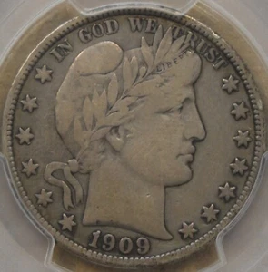 1909 Barber Half Dollar 50c PCGS Certified VF20 - Picture 1 of 4