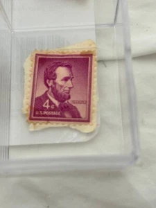 Abraham Lincoln 4 cent stamp purple very rare, Gem! - Picture 1 of 3