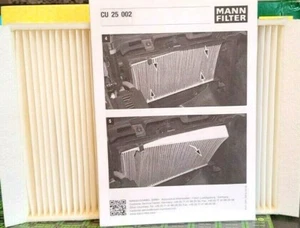 Mann CU25002 Cabin Air Filter - Fits Audi & Volkswagon, High-Quality Filtration - Picture 1 of 4