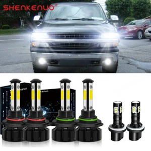 For Chevy Silverado 1999-2002 Tahoe 2000-2006 6X LED Headlights Lights Bulbs Kit - Picture 1 of 12