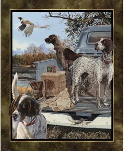 Panel de tela de algodón acolchado costura Dog Days 36" Wild Wings - Imagen 1 de 1