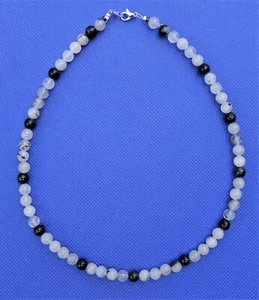 TOURMALINED QUARTZ CRYSTAL NECKLACE - Psychic Protection, Purification, Healing - Picture 1 of 2