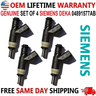 Inyectores de combustible OEM SIEMENS x4 para Dodge Journey 2009-2019 2,4 L I4 #04891577AB Foto 1 de 4