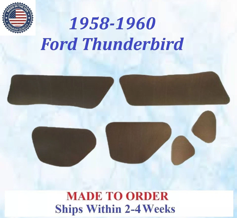 NUEVO 1958-1960 Ford Thunderbird 6 piezas capó aislamiento gris REM #PARA-HIN-055 Foto 1 de 3