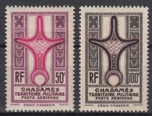 GHADAMES : POSTE AERIENNE CROIX D'AGADEM N° 1/2 NEUFS ** GOMME SANS CHARNIERE - Picture 1 of 2