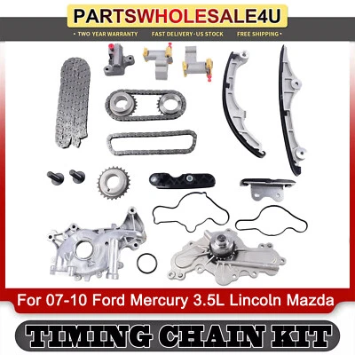 Timing Chain Kit Water & Oil Pump for 07-10 Ford Edge Taurus Lincoln 3.5L 3.7L Foto 1 de 4