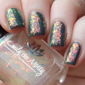 Emily de Molly All the Feelings - Red Green Iridescent Glitter Nail Polish - Picture 1 of 6