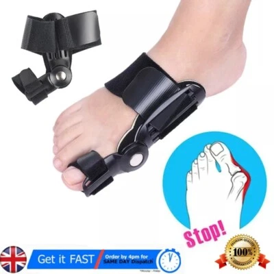 ORTHOPEDIC BUNION CORRECTOR Toe Straightener Splint Support Flexible Hinge Strap