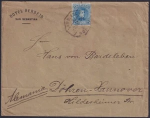 F-EX28936 ESPAÑA ESPAÑA AMB ASC NORTE SAN SEBASTIAN HOTEL BERMEJO A ALEMANIA. - Imagen 1 de 2