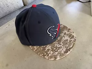 Houston Texans Army Veteran Ribbon Fitted Hat Sz. 7 1/8 - Picture 1 of 9