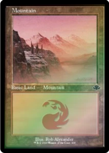 Cuadro Retro Mountain FOIL 408 Dominaria Remastered MTG Land - Imagen 1 de 2