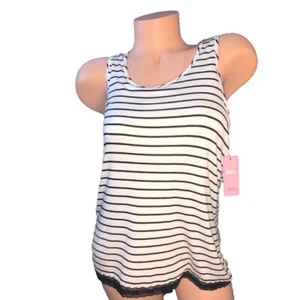 Top de pijama Jenni by Jenni Moore a rayas blancas y negras - Imagen 1 de 3