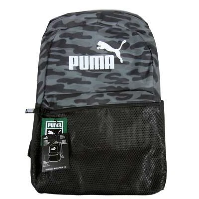 Mochila de superficie PUMA 2.0 con estampado de camuflaje negro y gris Foto 1 de 4