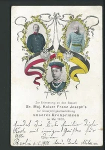 Zur Erinnerung an den Besuch .... >> << sehr alte color AK kleinf. 1900 - Picture 1 of 1