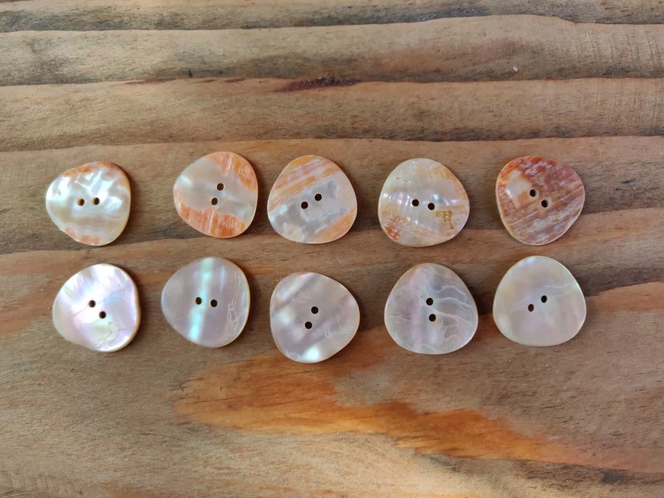 10 Perlmutt Knöpfe 25mm Perlmuttknöpfe Muschel  - Bild 1 von 1