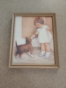 Vtg Bessie Pease Gutman “The Reward” Framed Print 13.5x11, Sealed - Picture 1 of 5