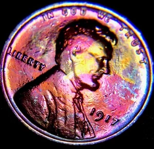 Lincoln 1917 Monster Toned/Increíble Lincoln Tonificación en una losa de 2 X 2/Excelente Excelente+ - Imagen 1 de 3