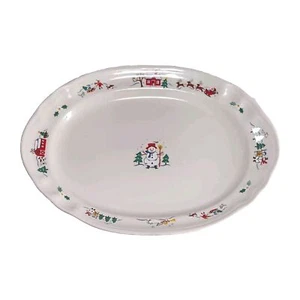 PALTGRAFF SNOW VILLAGE 15" PLATO - MUÑECO DE NIEVE - PARECE SIN USAR - Imagen 1 de 2