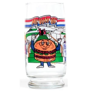 Vintage McDonald's 1986 McVote 86 BIG MAC Glass - Picture 1 of 3