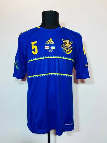 UKRAINE 2012/2014 AWAY FOOTBALL SHIRT SOCCER JERSEY ADIDAS #5 KUCHER MATCH ISSUE Cover