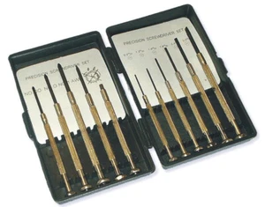 Schraubendreher Schraubenzieher Set Satz Uhrmacher PC Kreuz Schlitz Dreher - Bild 1 von 1
