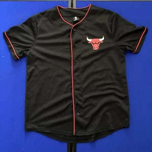Chicago Bulls 66 Jordan NBA Basketball Men's Sz M Button Baseball Style Jersey - Picture 1 of 9