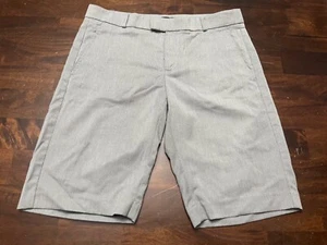 Banana Republic Grey Pin Stripe Flat Front Burmuda Shorts Women’s Size 0 - Picture 1 of 5