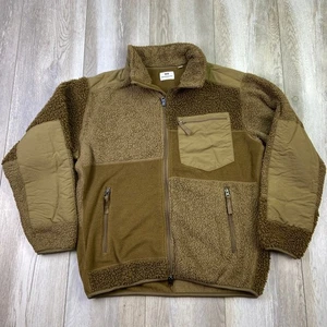 UNIQLO Engineered Garments Fleece Jacket Mens Small Brown Full Zip Collab Men - Picture 1 of 11