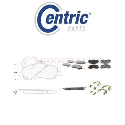 Centric Posi Quiet Metallic Brake Pads w Shims for 2008-2014 Dodge Avenger qu Foto 1 de 4