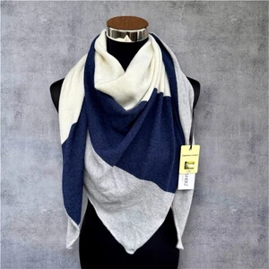 NEU ❤️ZWILLINGSHERZ❤️ Dreieck Schal blau, mehrfarbig mit Kaschmiranteil - Bild 1 von 1