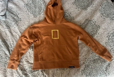Gap Kids National Geographic Be Wild Orange Pullover Hoodie Sweatshirt Large - Image 1 of 4