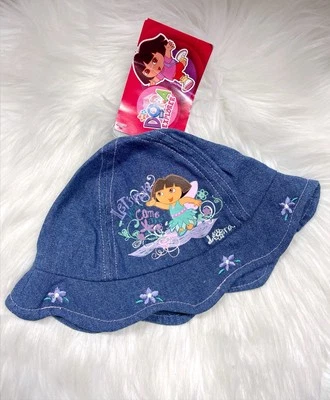 De colección Y2K Nick Jr Dora La Exploradora Bebé Recién Nacido Verano Cubo Gorro Sombrero NUEVO Foto 1 de 3